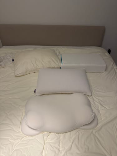 CloudAlign pillow photographed by Chloe N.